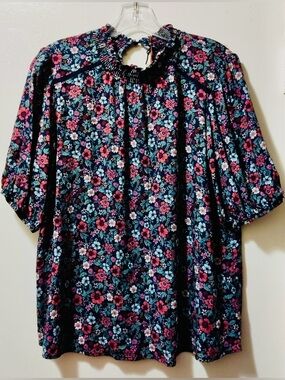 Women’s “Knox Rose” Bohemian Floral Peasant Blouse
